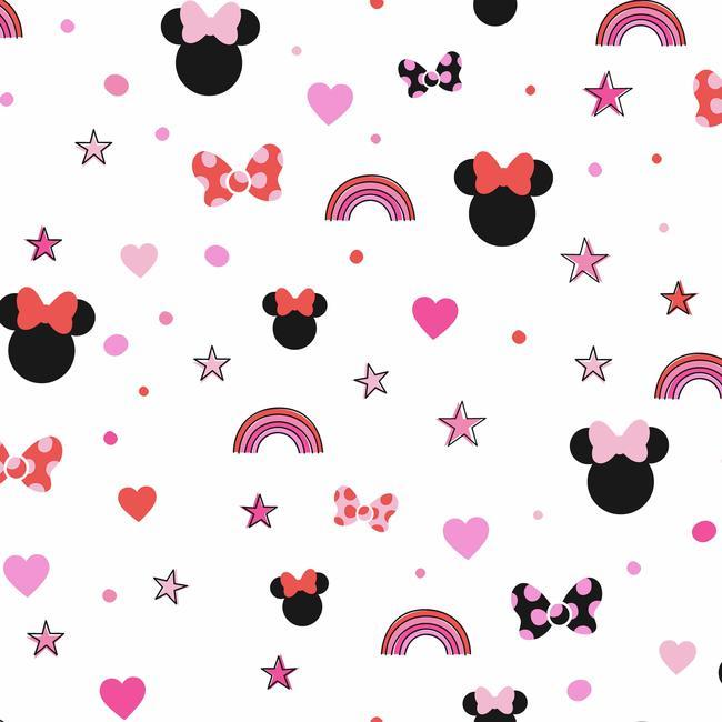 York Wallpaper DI0992 Disney Minnie Mouse Rainbow