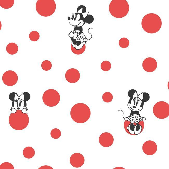 York Wallpaper DI1029 Disney Minnie Mouse Dots