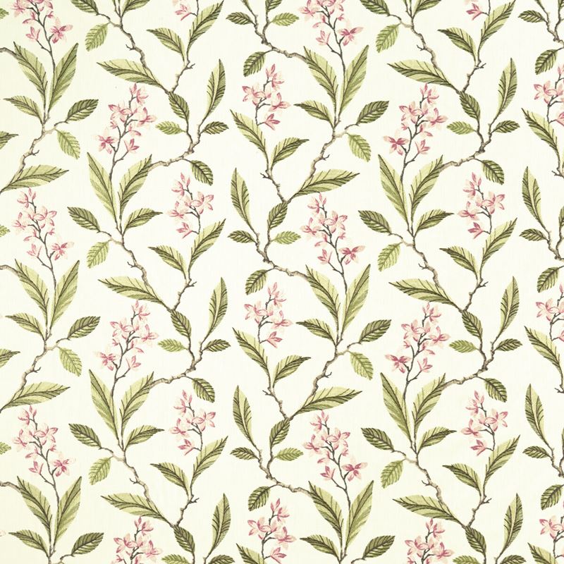 Clarke and Clarke Fabric F1008-5 Melrose Pink/Apple