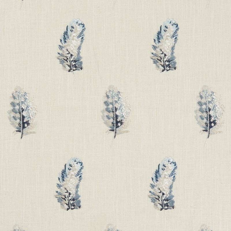 Clarke and Clarke Fabric F1082-3 Plumis Mineral/Linen