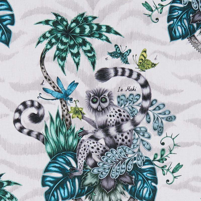 Clarke and Clarke Fabric F1112-1 Lemur Jungle