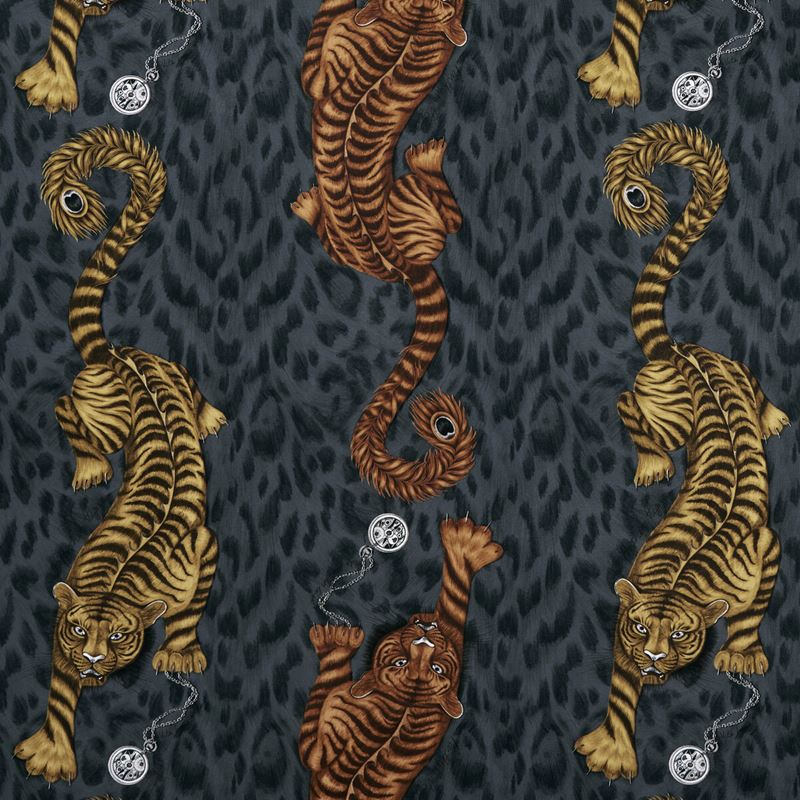 Clarke and Clarke Fabric F1114-1 Tigris Flame
