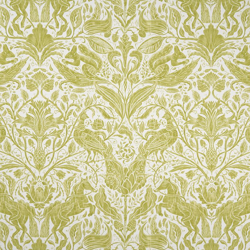 Clarke and Clarke Fabric F1159-1 Forest Trail Citrus