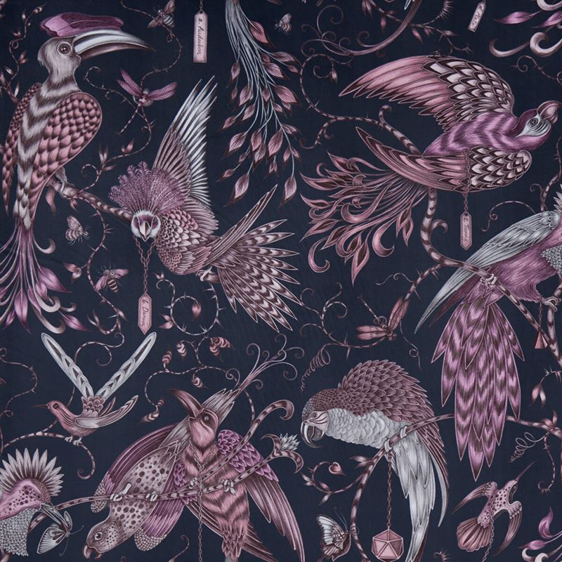 Clarke and Clarke Fabric F1207-1 Audubon Velvet Pink