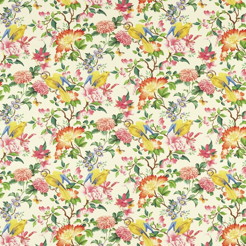 Clarke and Clarke Fabric F1600-1 Golden Parrot Ivory