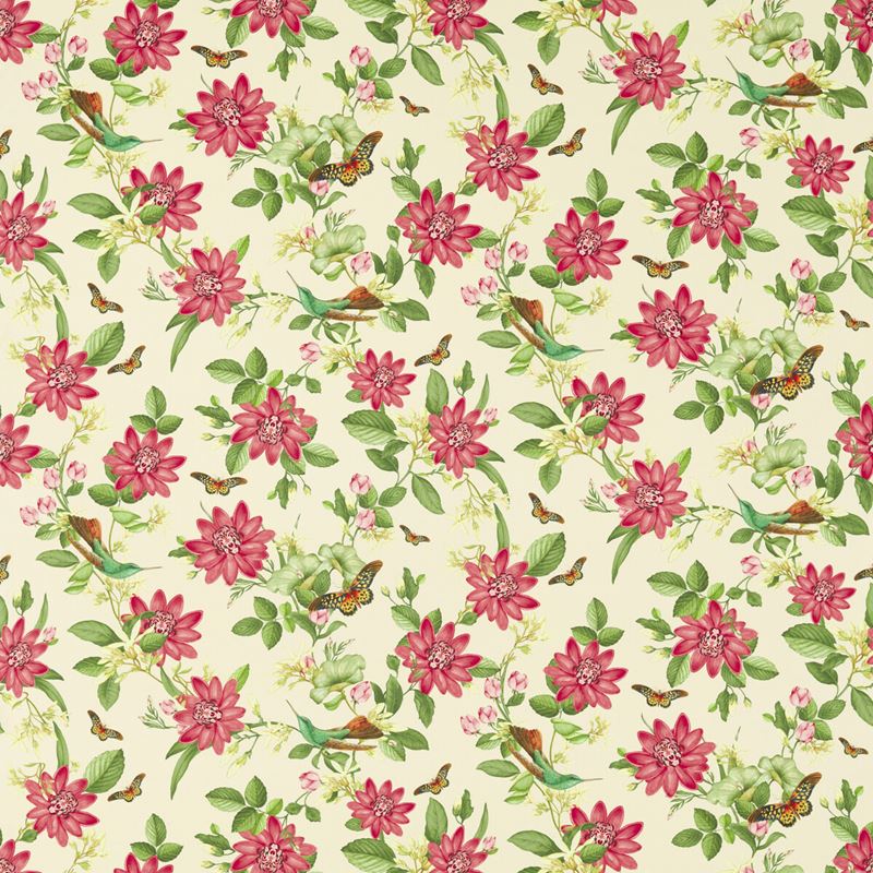 Clarke and Clarke Fabric F1602-1 Pink Lotus Ivory