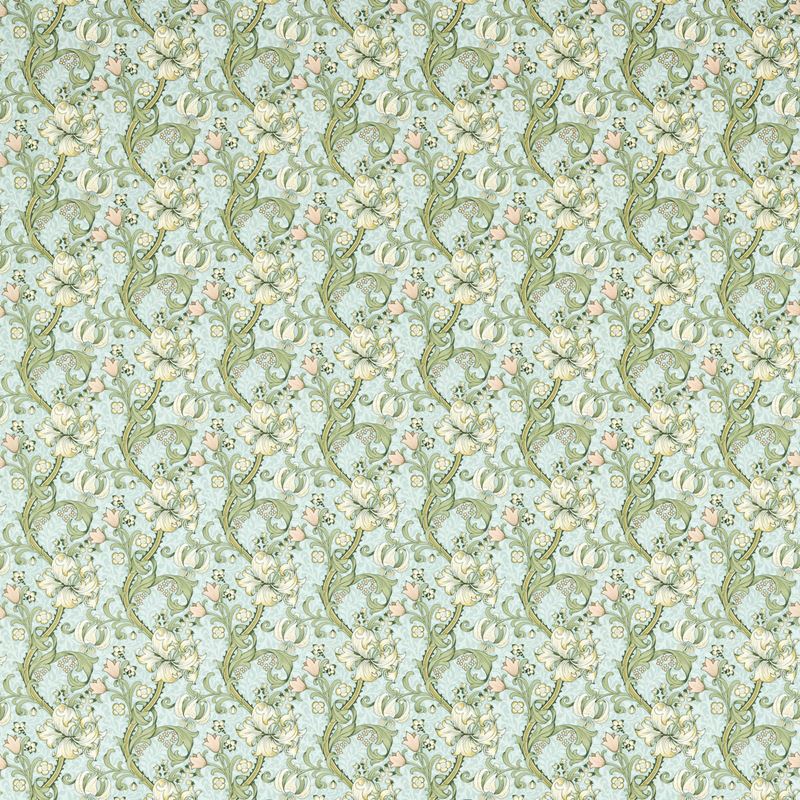 Clarke and Clarke Fabric F1677-5 Golden Lily Apple/Blush