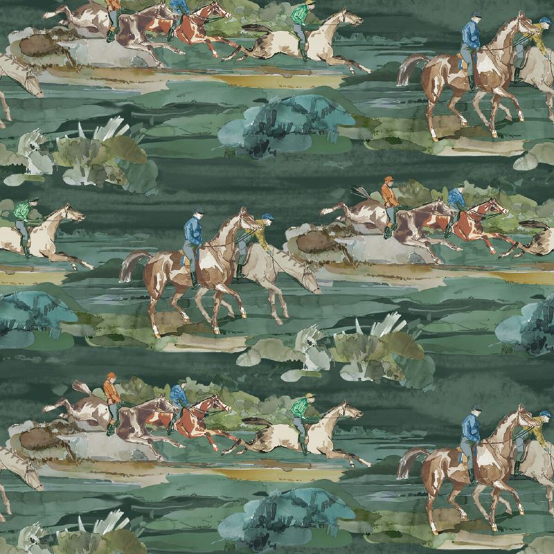Mulberry Wallpaper FG097.R11 Morning Gallop Teal