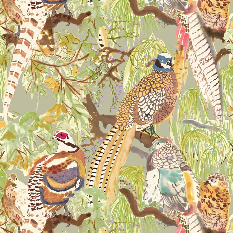 Mulberry Wallpaper FG101.Y101 Game Birds Multi