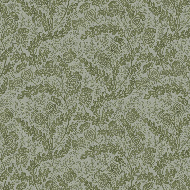 Mulberry Wallpaper FG108.S47 Mulberry Thistle Green/Teal