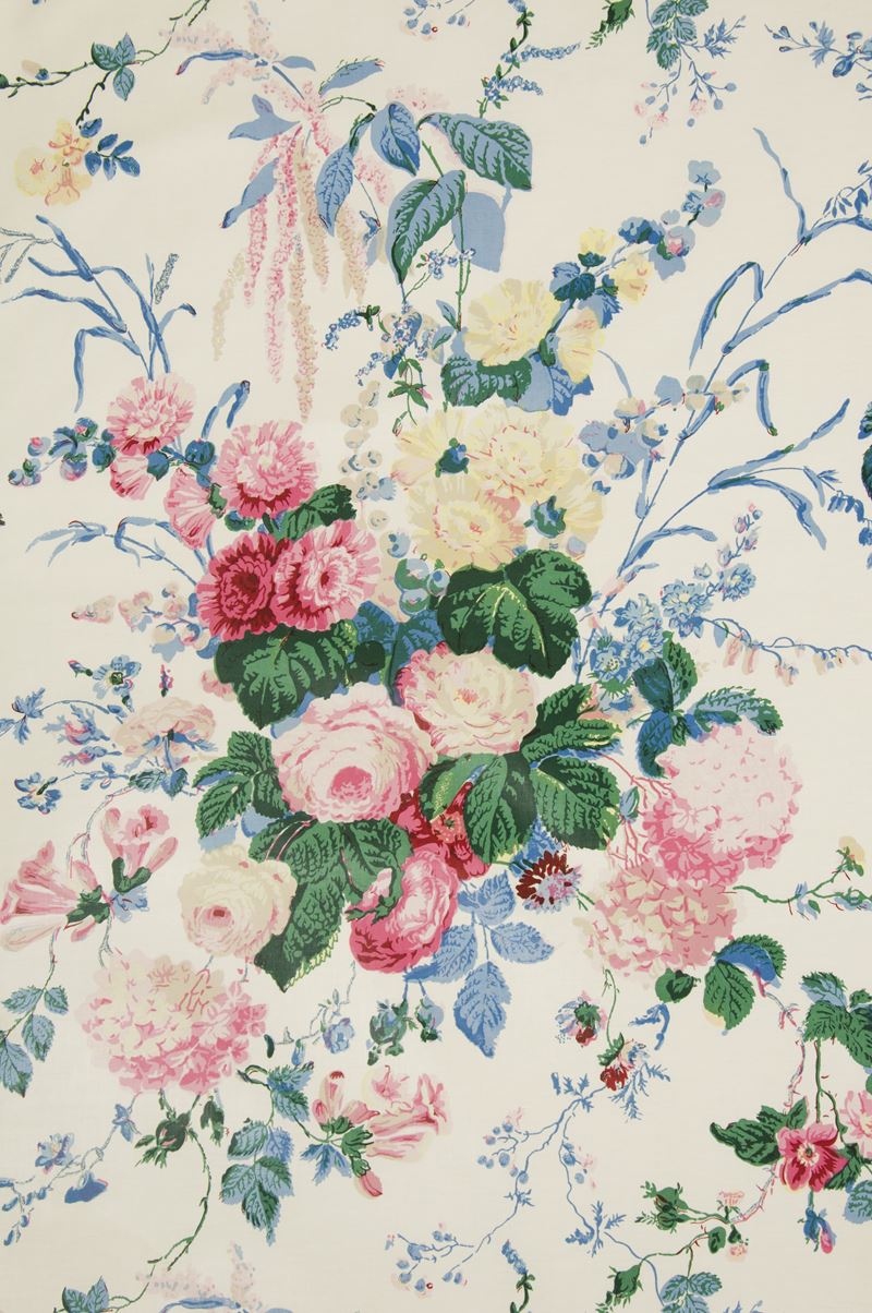 Lee Jofa Fabric FLORAL BOUQUET.LJ Floral Bouquet White