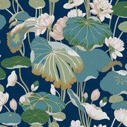 York Wallpaper GO8295 Lotus Pond