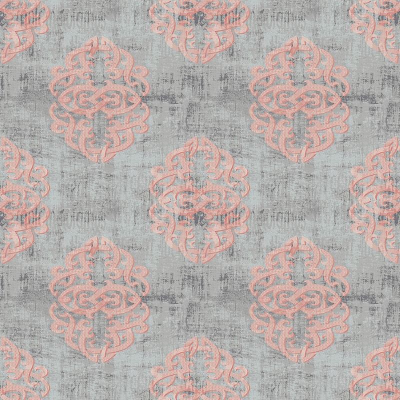 RM Coco Fabric Guinevere Damask Rose Dust