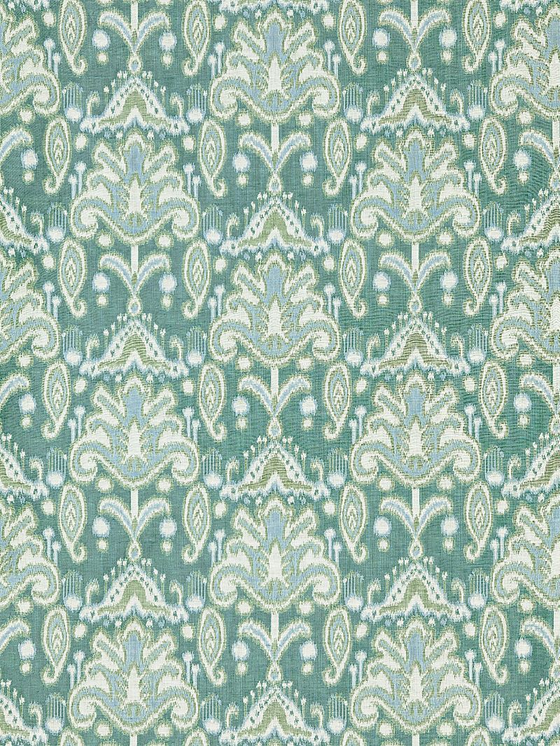Scalamandre Fabric GW 000327210 Kandira Ikat Turquoise