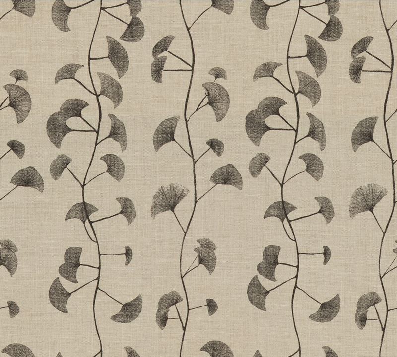 Groundworks Fabric GWF-2616.118 Fans Natural/Charcoal