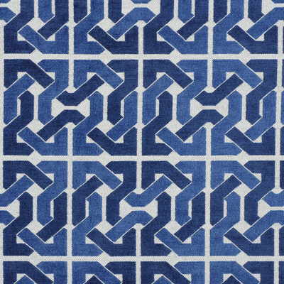 Groundworks Fabric GWF-2727.515 Cliffoney Blue/White