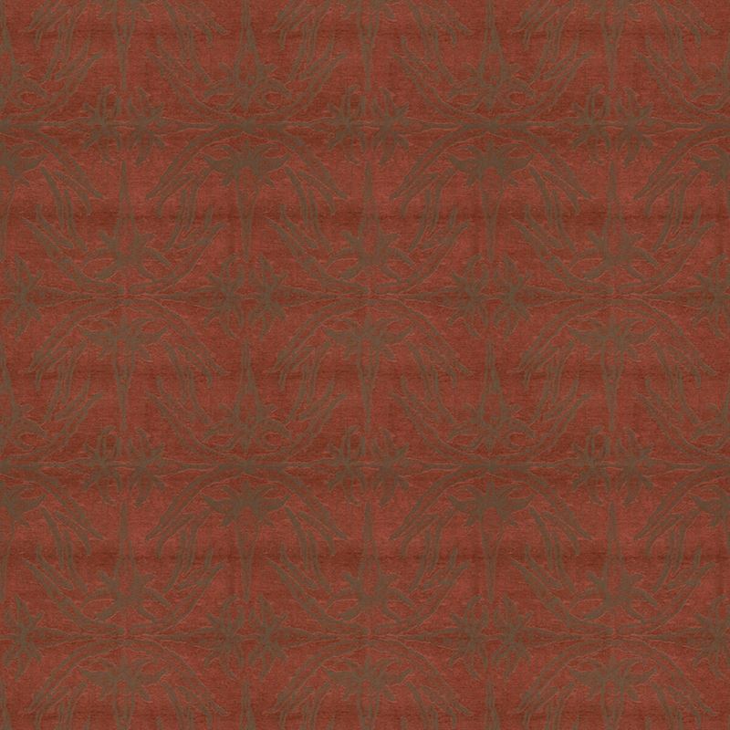 Groundworks Fabric GWF-2926.19 Lily Branch Red