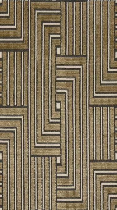 Groundworks Fabric GWF-3041.816 Louvered Maze Linen