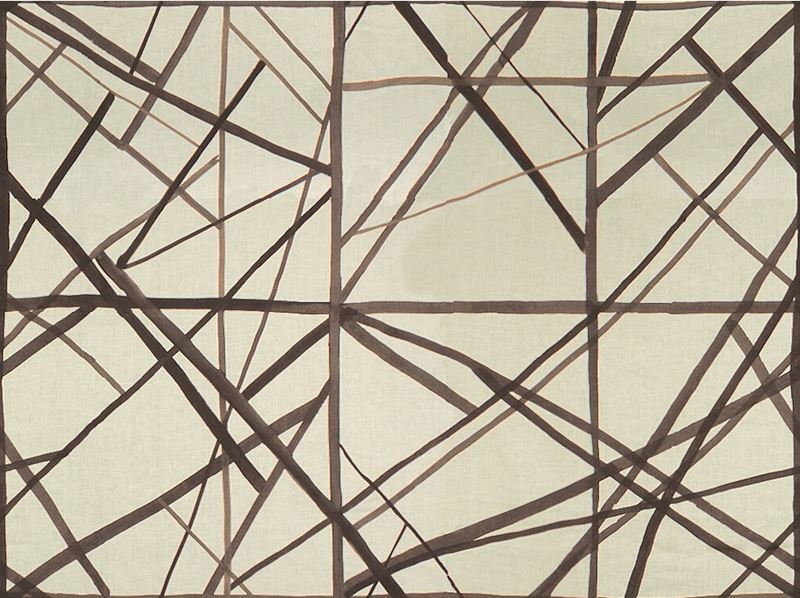 Groundworks Fabric GWF-3101.616 Channels Taupe/Ivory