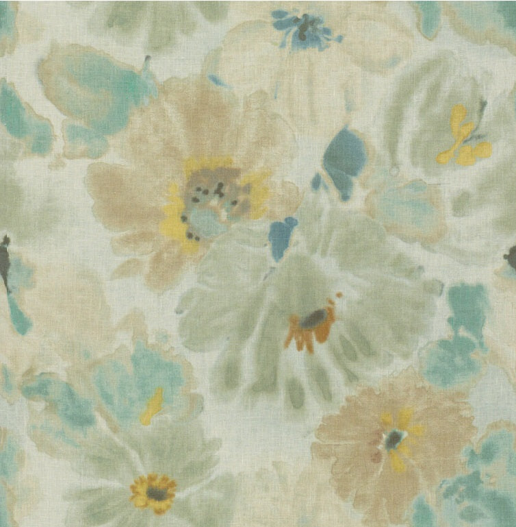 Groundworks Fabric GWF-3307.653 Giverny Mist