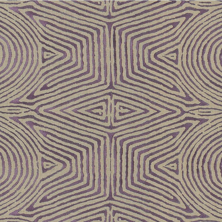 Groundworks Fabric GWF-3708.1610 Julia Emb Flax/Mauve
