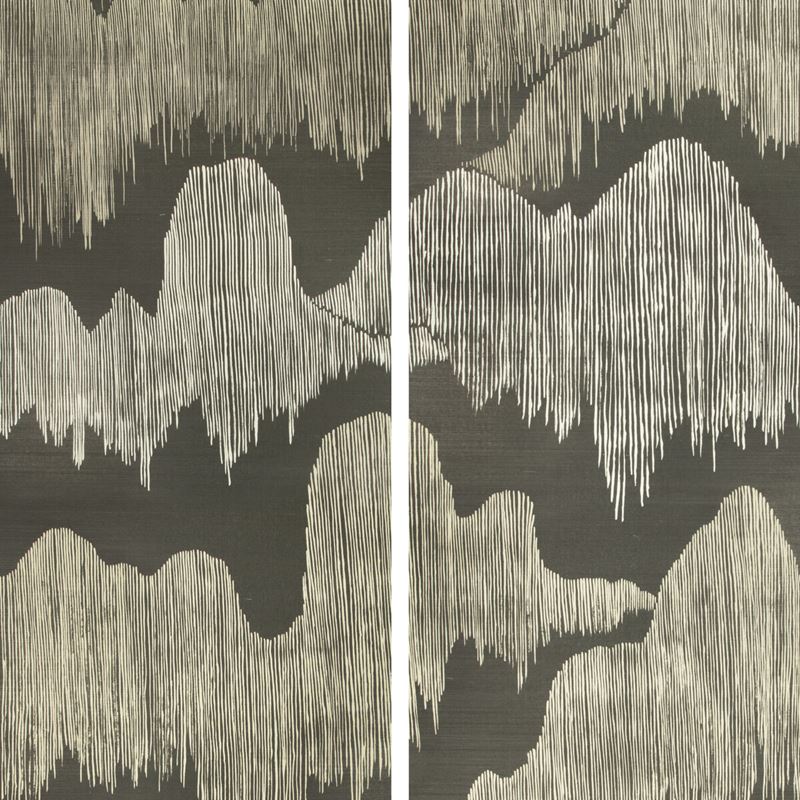 Groundworks Wallpaper GWP-3715.811 Cascadia Paper Noir