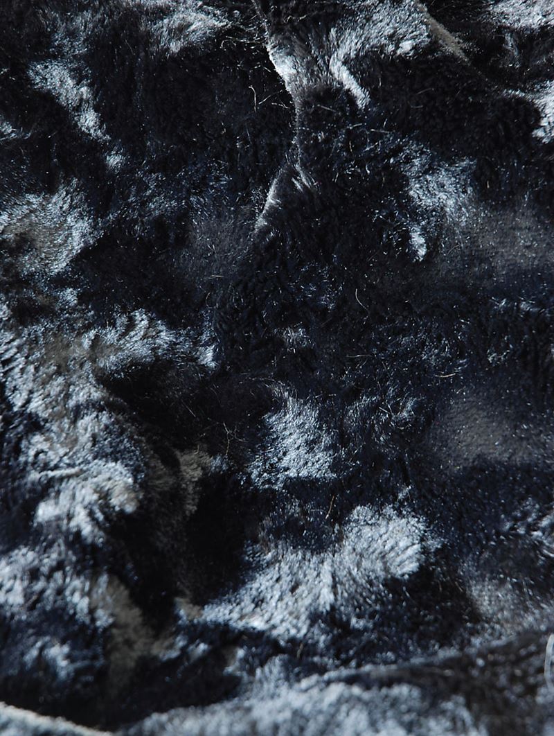 Scalamandre Fabric H0 00020620 Loutre - Faux Fur Noire