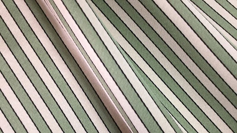 Scalamandre Fabric H0 00024164 Milleraies Satin Green & Creme