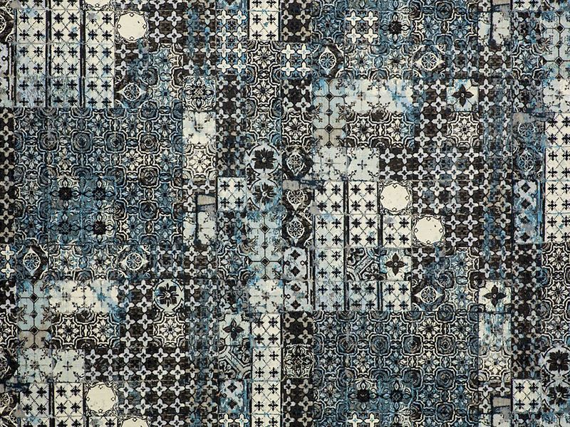 Scalamandre Fabric H0 00043463 Azulejos Tapestry Ciel