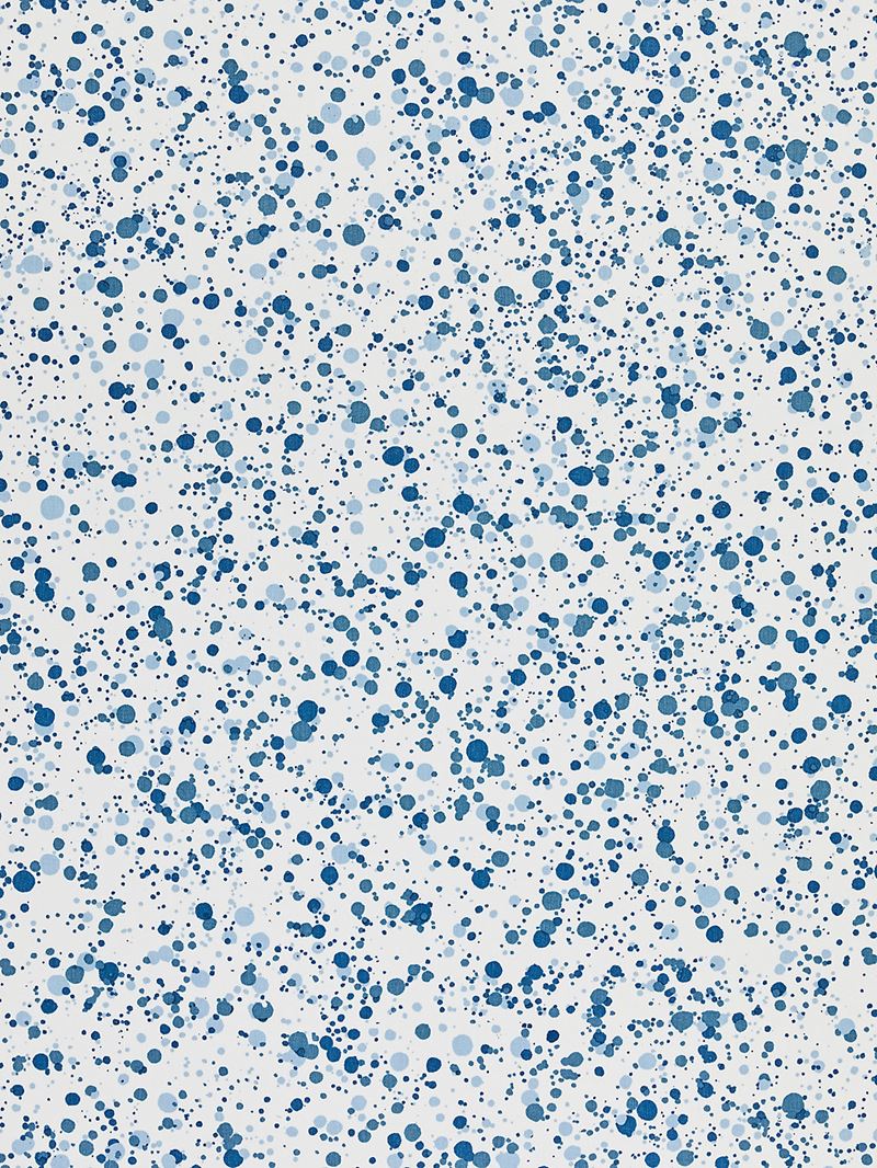 Scalamandre Fabric HN 00BKF0153 Spatter Cotton Print Ocean Blue