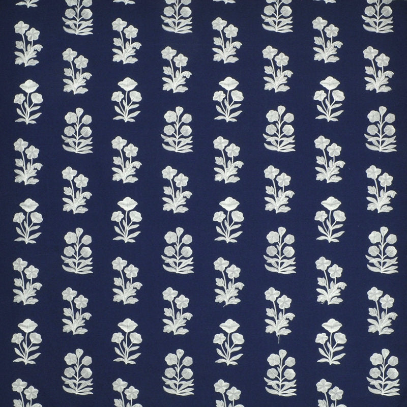 Ralph Lauren Fabric LCF68671F Blue Grotto Embroidery Royal Blue