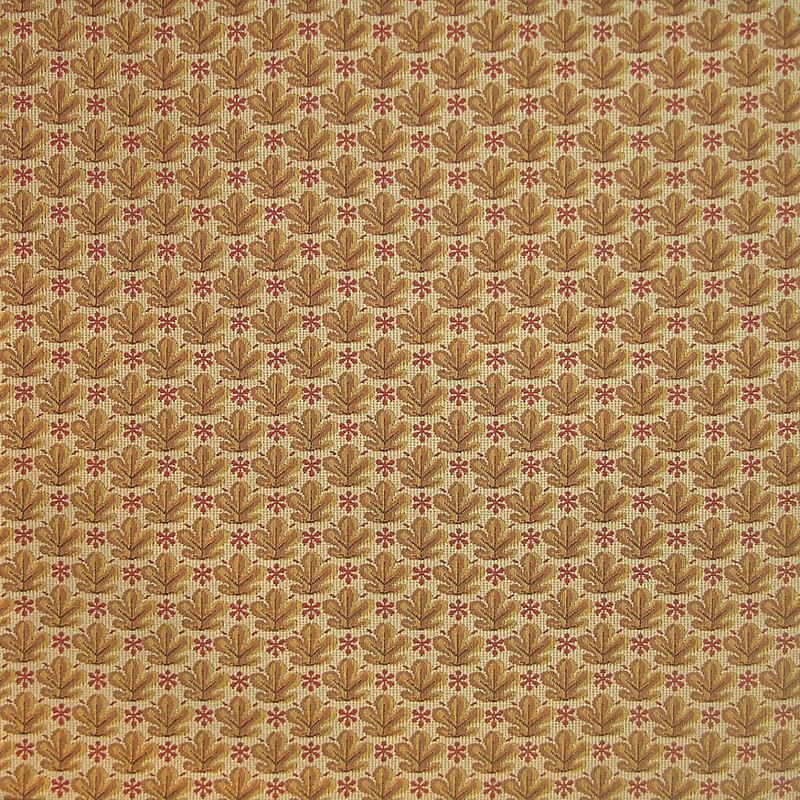 Scalamandre Fabric N1 00021996 Oak Leaf Tapestry Red