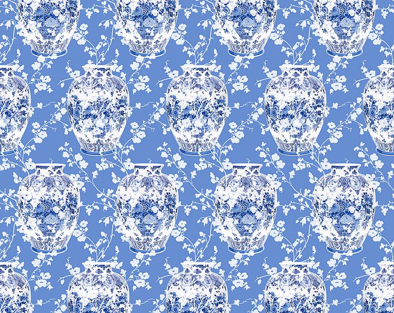 Scalamandre Fabric N4 0001FILA Filagree - Sheer Blue