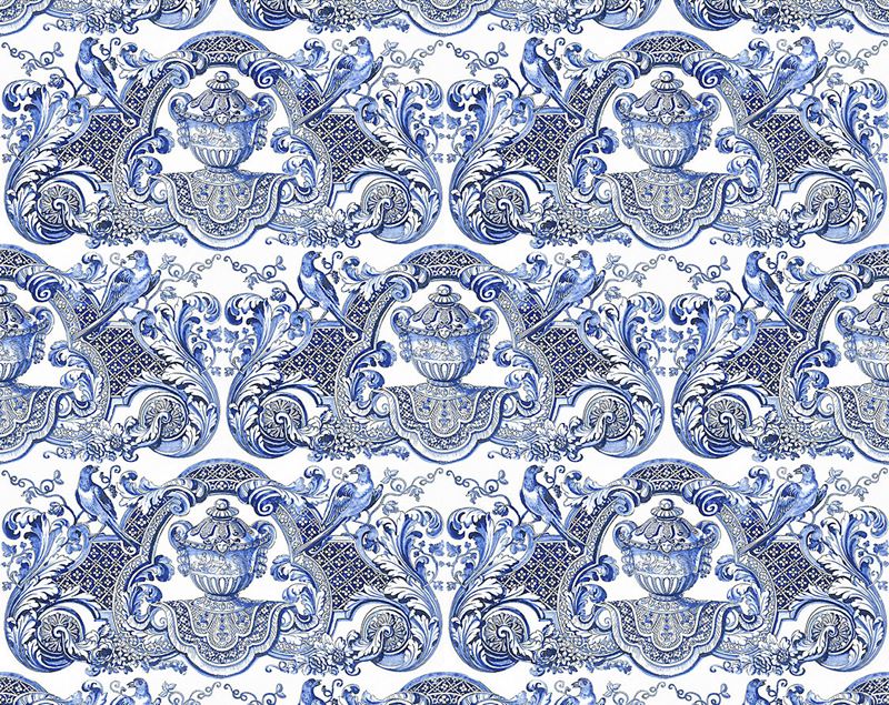 Scalamandre Fabric N4 0001WMMY William & Mary Blue