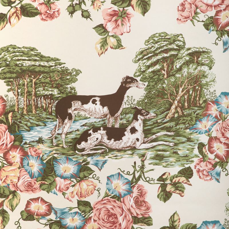 Lee Jofa Wallpaper P2023120.1 Whippets Paper Ivory