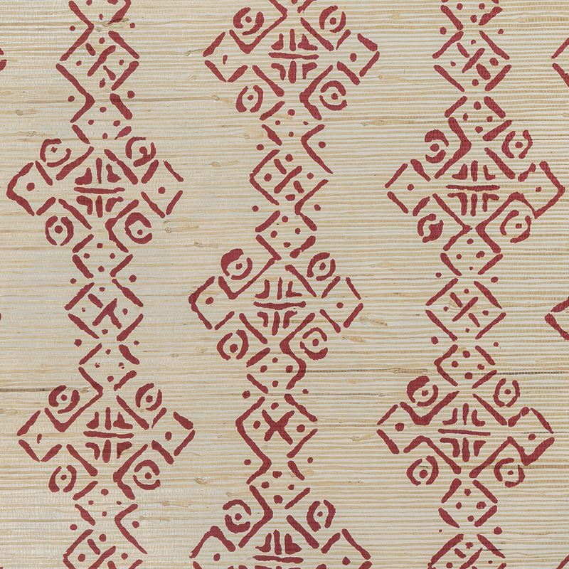 Lee Jofa Wallpaper PBFC-3529.717 Mali Grasscloth Ruby