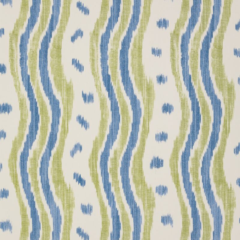Lee Jofa Wallpaper PBFC-3531.523 Ikat Stripe Wp Blue/Lime