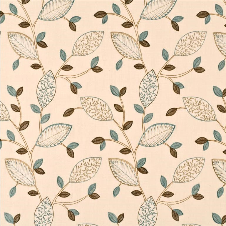 Baker Lifestyle Fabric PF50142.3 Lauretta Teal/Biscuit