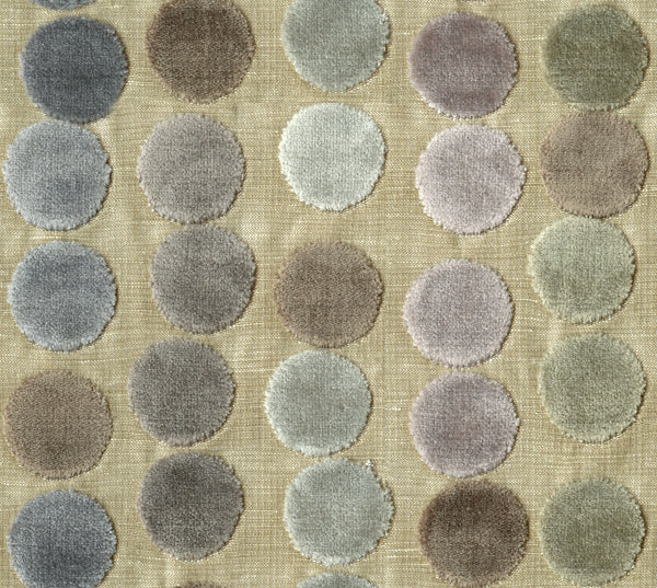 Baker Lifestyle Fabric PF50303.1 Darley Spot Soft Mauve/Taupe/Silver