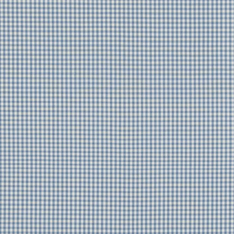 Baker Lifestyle Fabric PF50506.605 Sherborne Gingham Soft Blue