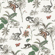 York Wallpaper PSW1353RL Botanicals & Lemurs