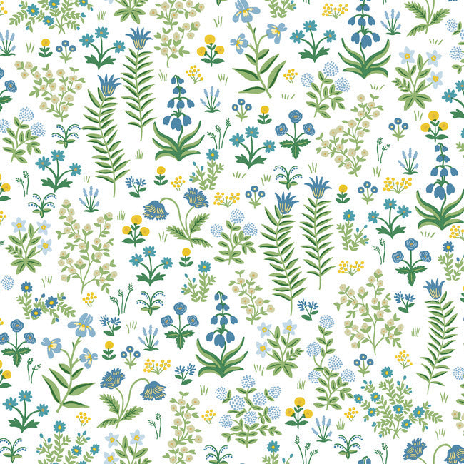 York PSW1551RL Menagerie Garden Blue Multicolor Peel & Stick Wallpaper