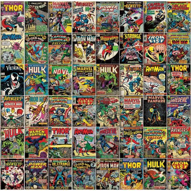York Wallpaper RMK11410M Marvel Comic Cover Mural