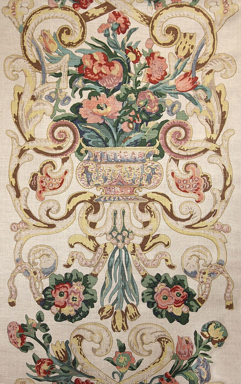 Scalamandre Fabric SC 000116136M Baroque Floral Canvas Multicolor