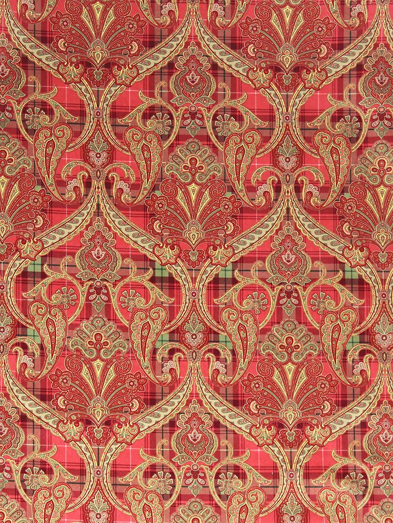 Scalamandre Fabric SC 000116316 Highland Fling Reds & Pink