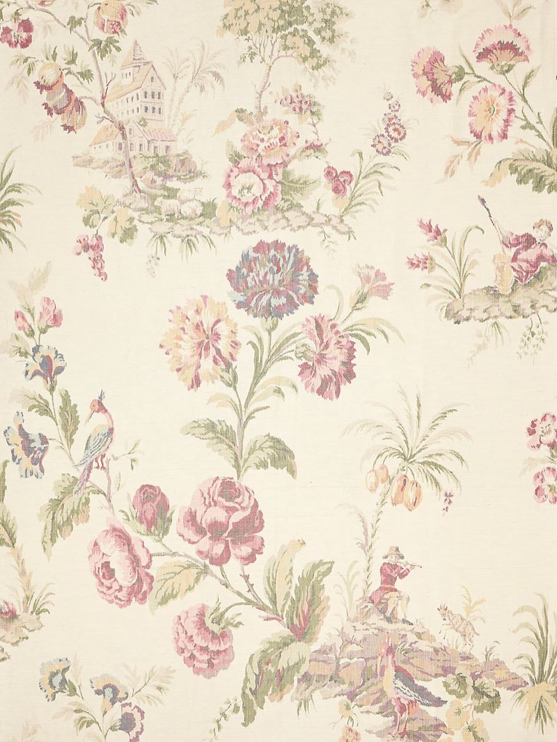 Scalamandre Fabric SC 000116585 Somerset Silk Warp Print Bloom