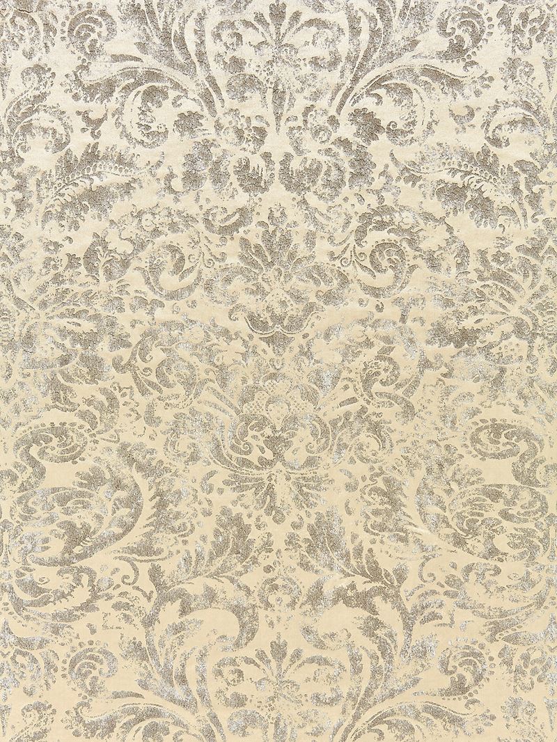 Scalamandre Fabric SC 000116592 Palladio Velvet Damask Antique Silver