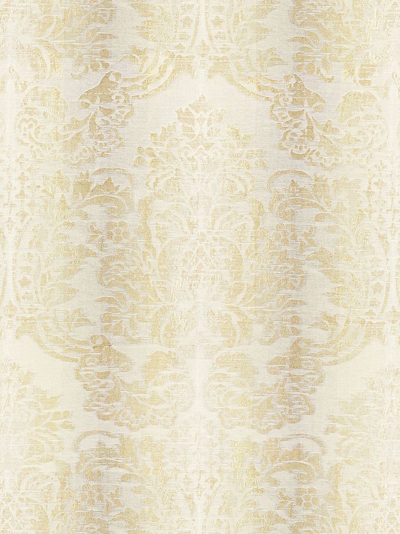 Scalamandre Fabric SC 000127093 Sorrento Linen Damask Parchment