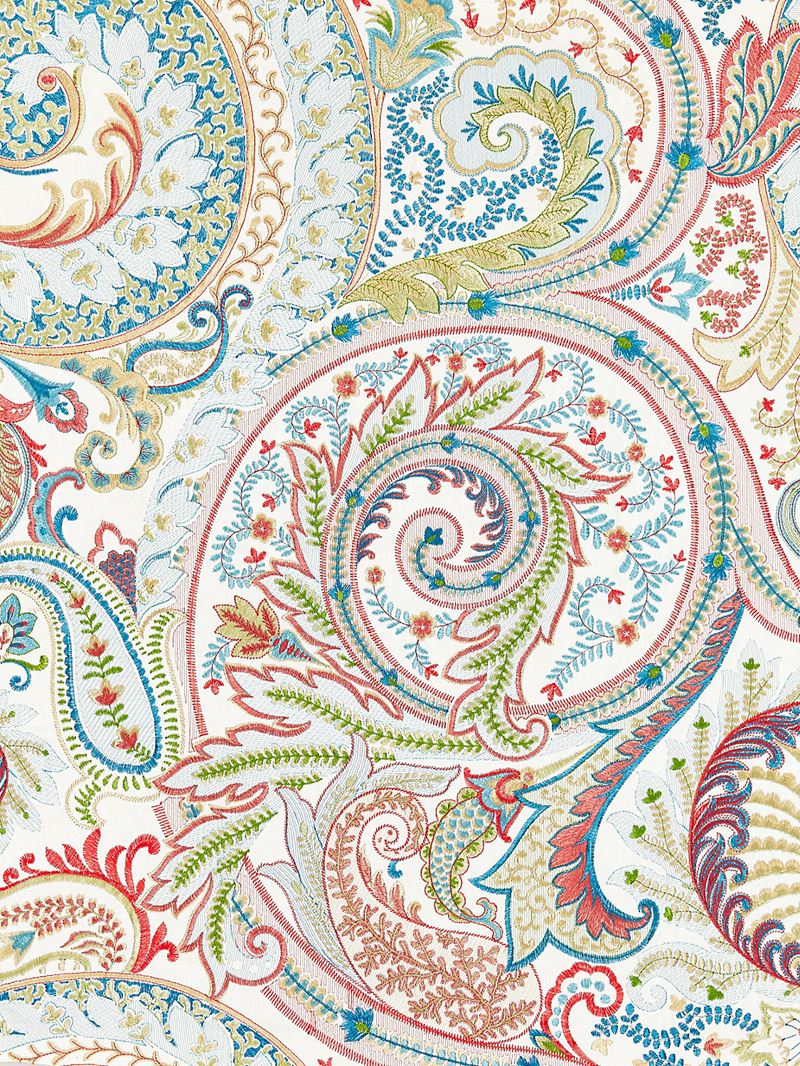 Scalamandre Fabric SC 000127124 Malabar Paisley Embroidery Bloom