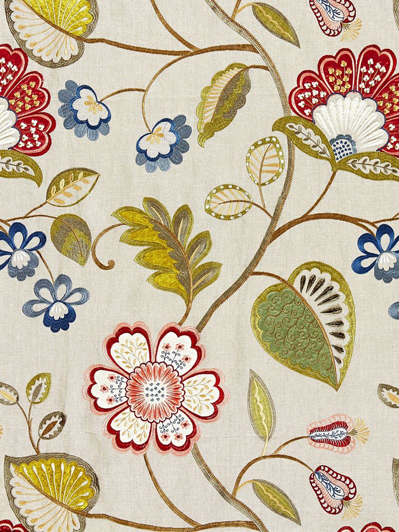 Scalamandre Fabric SC 000227071 Willowood Embroidery Bloom